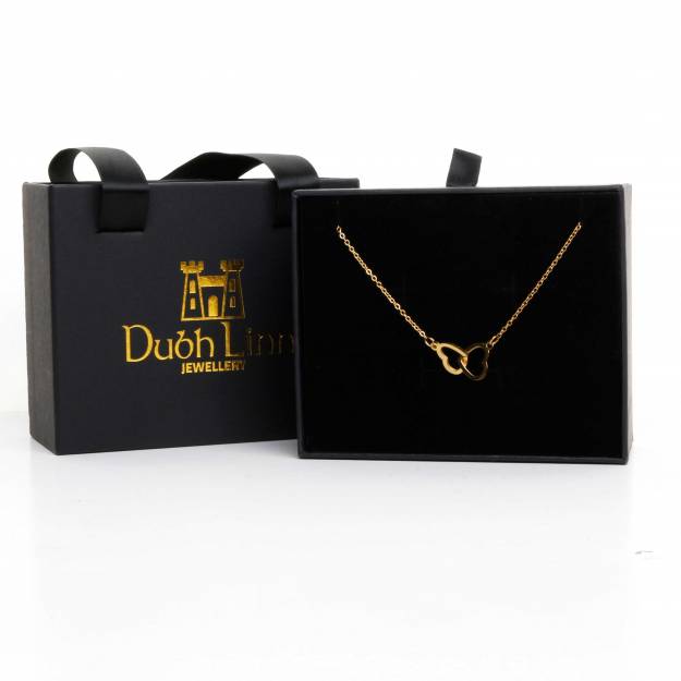 Double Petite Heart Necklace from Dubh Linn