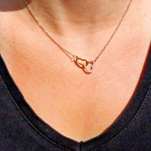 Double Petite Heart Necklace from Dubh Linn