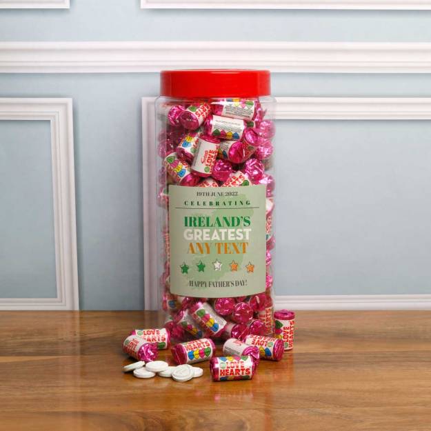 Ireland's Greatest Any Text Personalised Sweets Jar