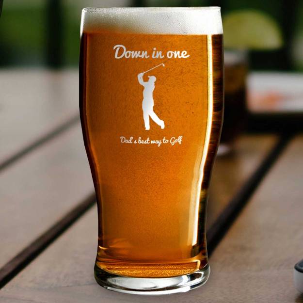 Golfer - Personalised Pint Glass