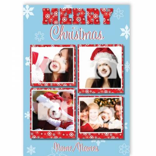 Merry Christmas 4-photo Christmas Card