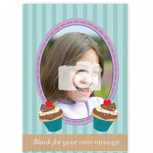 Insert Message Cupcake Photo Card