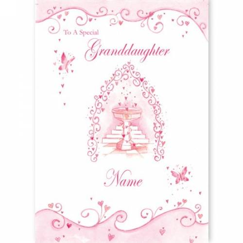 Special Granddaughter First Communion Card