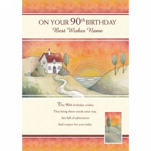 Best Wishes On Your 90th Birthday Card