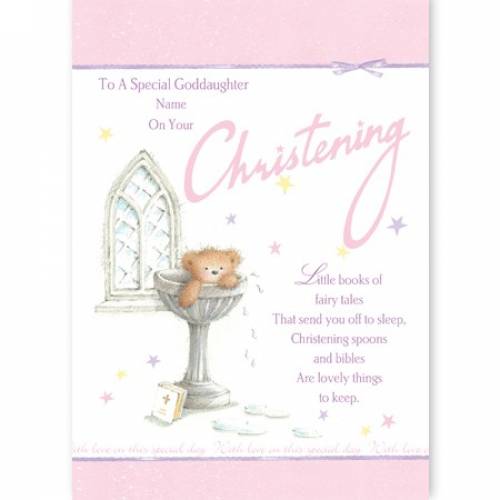 Special Goddaughter Christening Card