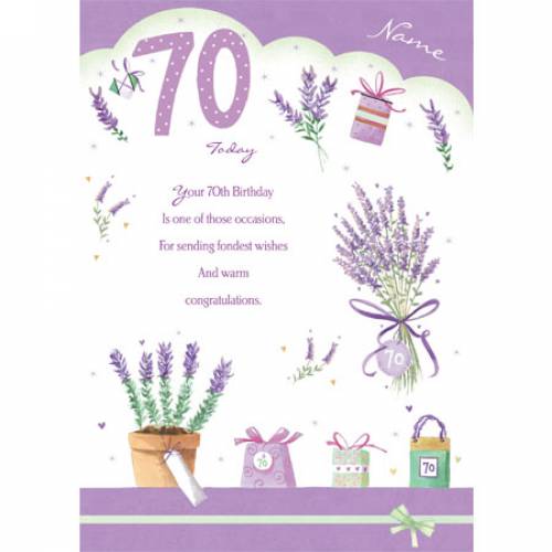 Fondest Wishes On Your 70th Birthday Card