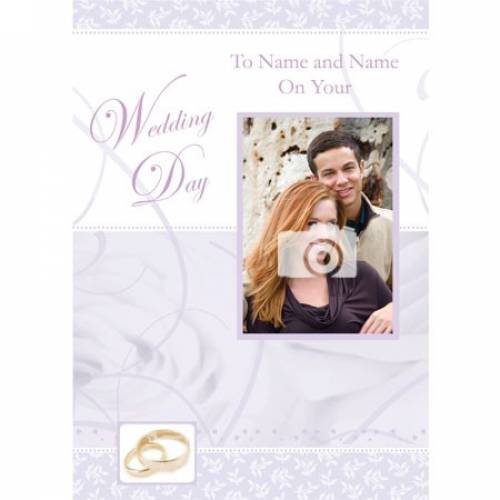Any Photo Insert Couples Names Wedding Card
