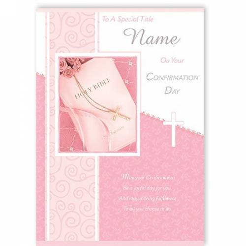 Girl's On Your Confirmation Day Card