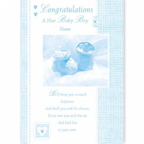 Congratulations A New Baby Boy Baby Card
