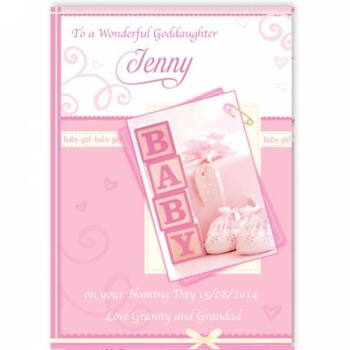 To A Wonderful Goddaughter Baby Card