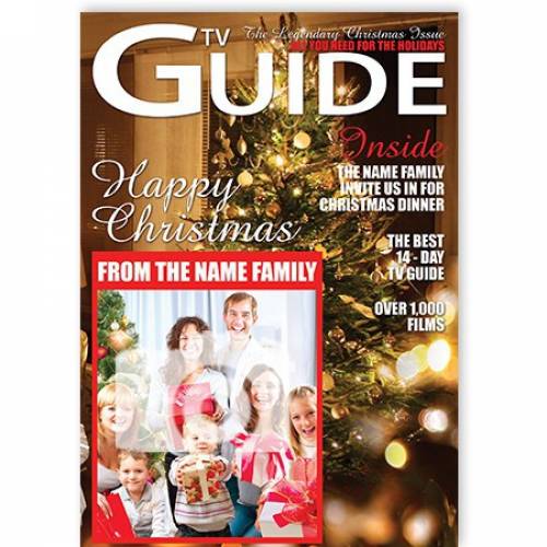 TV Guide Happy Christmas From Family Christmas Card