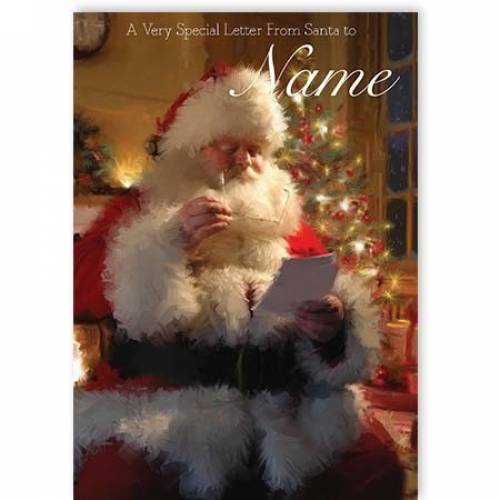 Special Letter From Santa Christmas Card