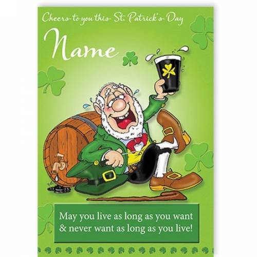 Cheers To You This St Patricks Day Card