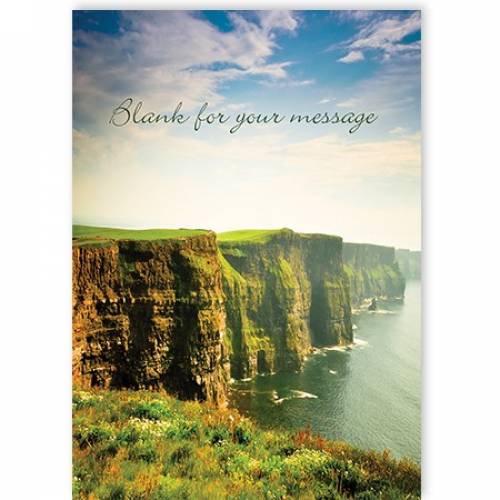 Any Message Any Occasion Irish Cliff Scenic Card