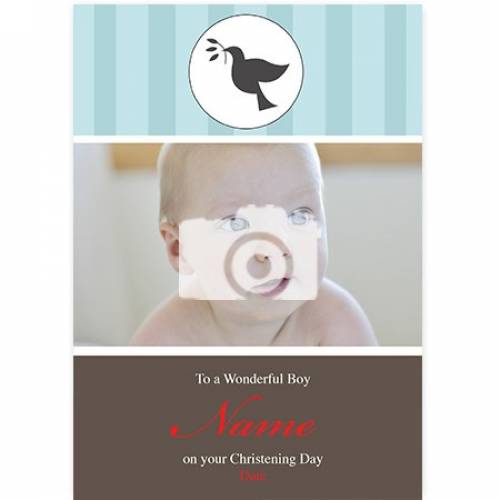 Wonderful Boy On Your Christening Day Card