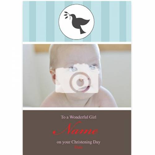 Wonderful Girl On Your Christening Day Card