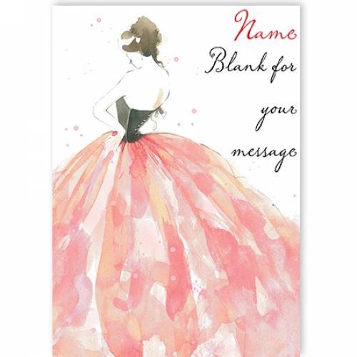 Dress Blank For Your Message Card