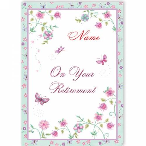Butterflies On Your Retirement Card