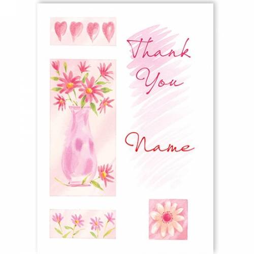 Thank You Vase Of Flowers Card