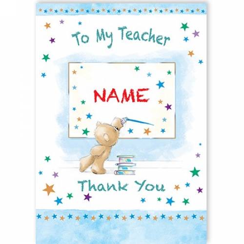 Teddy Thank You Teacher Card