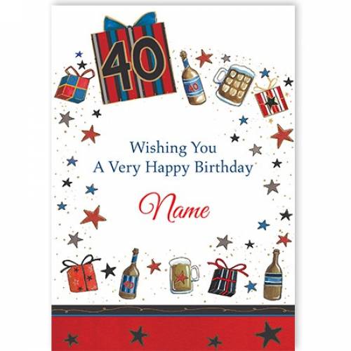 Beer 40th Birthday Card