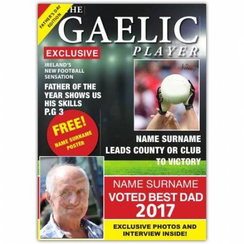 Gaelic Player Best Dad Card