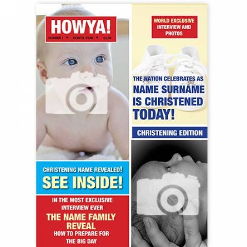 Howya Christening Magazine Cover Card