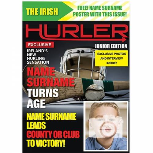Hurling Name Surname Photo Personalised Birthday Age Card