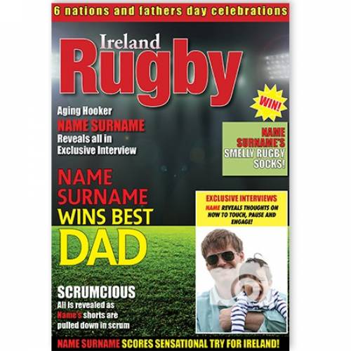 Ireland Rugby Best Dad Card