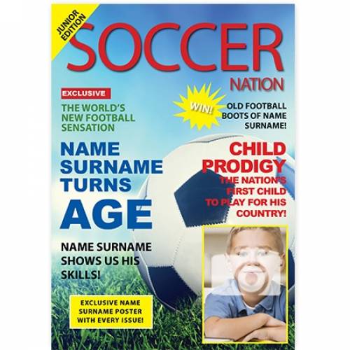 Soccer Football Magazine Happy Birthday Card