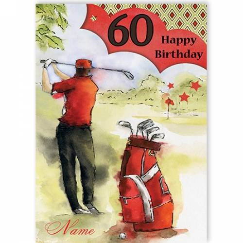 Golf 60th Birthday Card