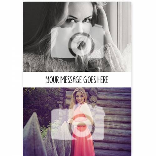 Two Photo Insert Message Any Occasion Card
