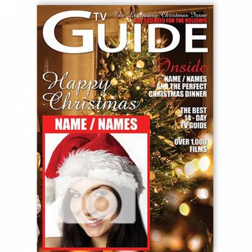 TV Guide Happy Christmas From Names Christmas Card