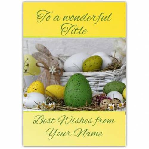 Eggs In A Basket Card