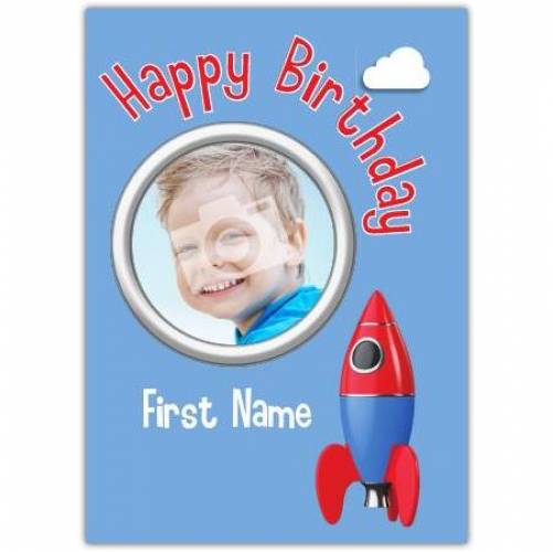 Rocket Happy Birthday Card
