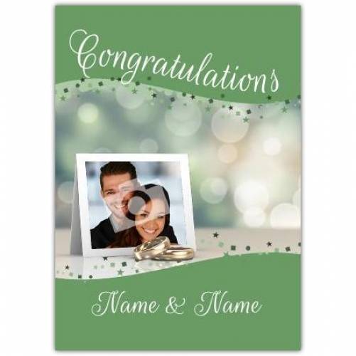 Wedding Rings Congratulations Wedding Card