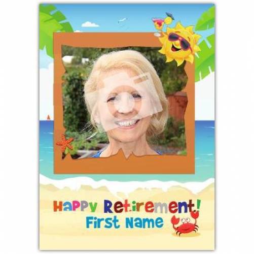 Happy Retirement Sand And Sea Card