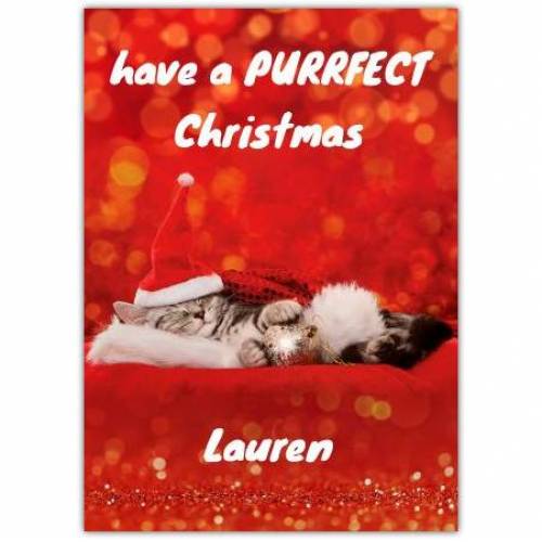 Purrfect Christmas Kiteen Card