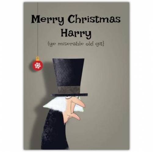 Scrooge Christmas Card