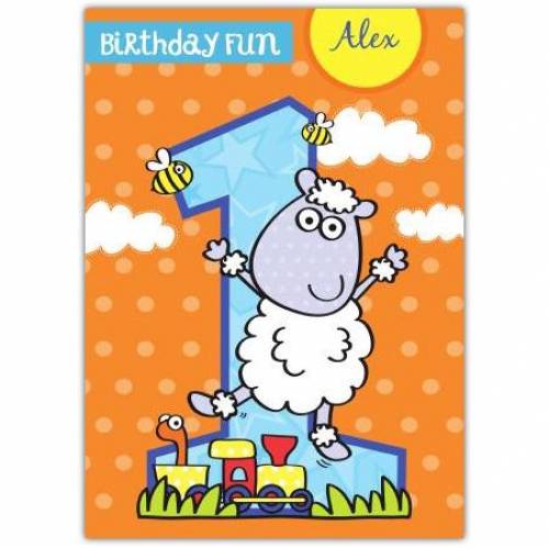 Birthday Fun Happy 1st Birthday Boy Card