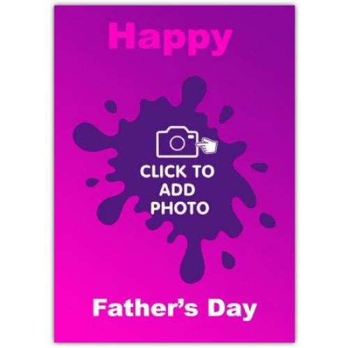 Father's Day Pink Photo Upload Card