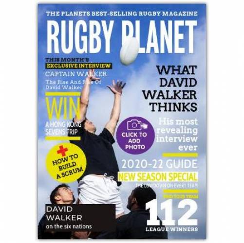 Rugby Planet Magazine One Photo Greeting Card