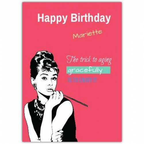 Happy Birthday Audrey Hepburn  Card