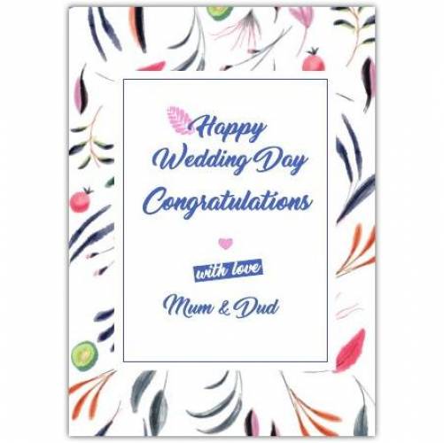 Happy Wedding Day Congratulations With Love Card