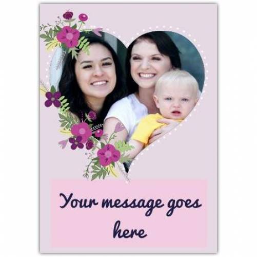 Any Message Pink Floral Greeting Card