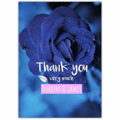 Engagement Blue Rose And Text  Card