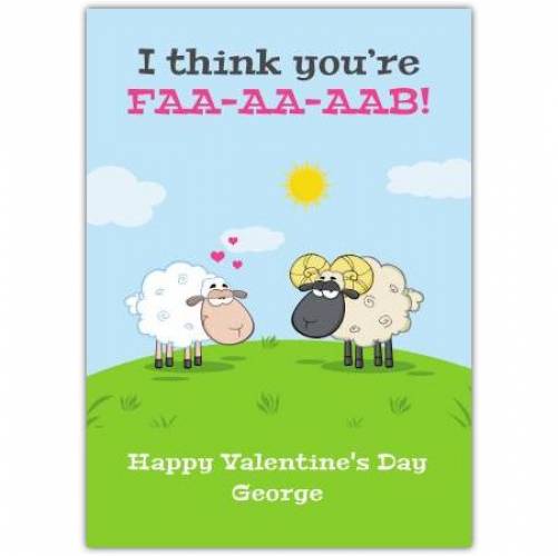 Happy Valentines Day Sheep Humor Card
