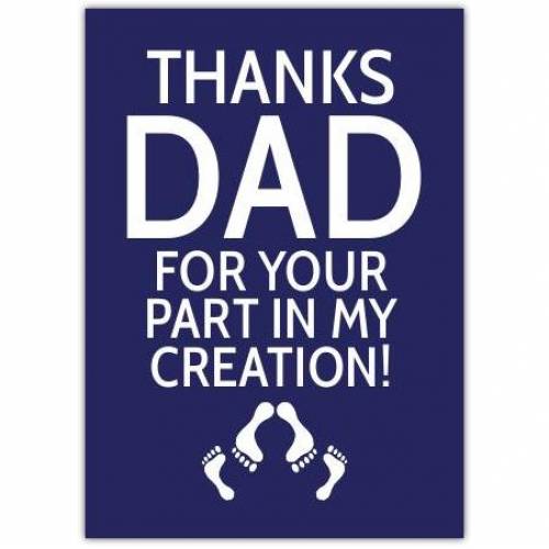 Fathers Day Rude Funny Blue Greeting Card
