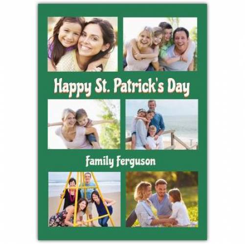 St. Patricks Day Photo Upload Greeting Card