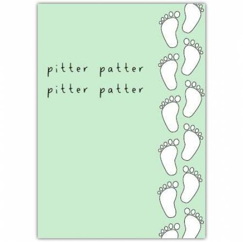 Baby Congratulations Pitter Patter Greeting Card